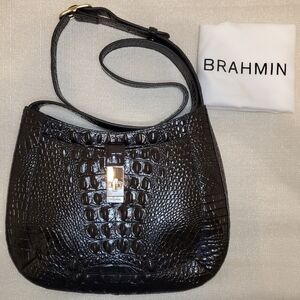 Brahmin Johanna Black Shoulder Bag Adjustable Strap With Dustbag